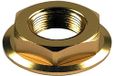 Moer wielas aluminium goud geanodiseerd - M12x1,25
