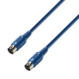Adam Hall Cables K3MIDI0300BLU 3 Star Serie MIDI-kabel (3m) blauw