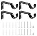Support de tringle à rideaux - 25 mm - Réglable - Métal - Argent