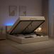 Maison Exclusive - Lit Ottoman avec matelas et éclairage LED, couleur crème, 180 x 200 cm, revêtement en tissu