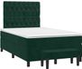 vidaXL Boxspringbed met matras, fluweel, donkergroen, 120x190 cm