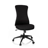 hjh OFFICE Office XT Professionele bureaustoel van netstof, zwart, draaistoel zonder armleuningen, breed zitvlak, in hoogte verstelbaar