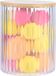 Touch of Beauty Wattenhouder Bamboe - Ø9,5x13,5 cm - Wattendispenser - Transparant