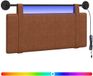 vidaXL Hangend hoofdbord Bruin Antiek PU