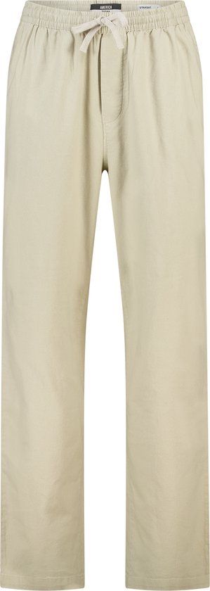 America Today Broek Phillon Linnen Katoen M Cappucino