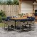 Prolenta Maison Exclusive Tuinset voor buiten, 9-delig, met kussens, grijs, van polyrotan