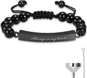 Hemelwinkel Luxe As Armband - Verstelbaar - 18-28 CM - Met Ashanger - Voor As, Haren of Parfum - Assieraad - Gedenksieraad - Urn - Incl. As vuller en Opbergzakje - Always in my Heart