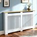 Unho – Cache-radiateur Moderne Blanc 152 X 20 X 92,5 Cm – Hauteur Intérieure 90 Cm – Grilles Verticales Pour Circulation D'Air Optimale
