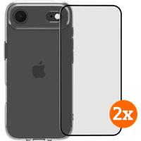 BlueBuilt Protective Back Cover iPhone Air Transparant + Screenprotector Duo Pack