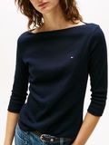 Tommy Hilfiger Dames Lange Mouwen Shirt S Katoen Blauw