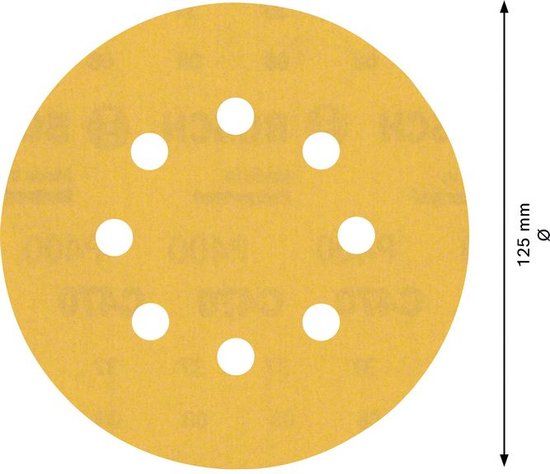 Bosch Professional Expert C470 schuurpapier - Ø 125 mm - Korrel 400 - 5 stuks