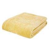 Catherine Lansfield Extra Large Raschel Velvet Touch 200x240cm Deken Gooi Oker Geel
