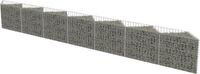 vidaXL Schanskorfmuur 450x30x50 cm gegalvaniseerd staal