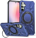Selected by GSMpunt.nl Samsung Galaxy A35 Hoesje MagSafe Magnetische Ring Stand Blauw