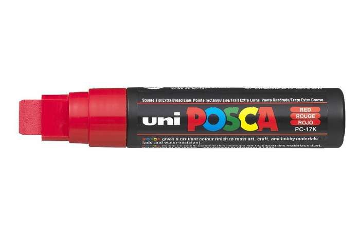 Uni-Ball POSCA uni PC-17K Beitelpunt Marker Rood