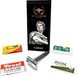Roman Empire Shaving Caesar Gun Metal Veiligheidsscheermes met dubbele draad, klassiek scheerapparaat, veiligheidsscheermes, stalen scheermes met 20 scheermesjes (Astra-Derby-Shark-treet)