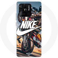 Nike Etui voor Xiaomi Redmi 10C Nike Logo Wit Motorwiel Maniacase