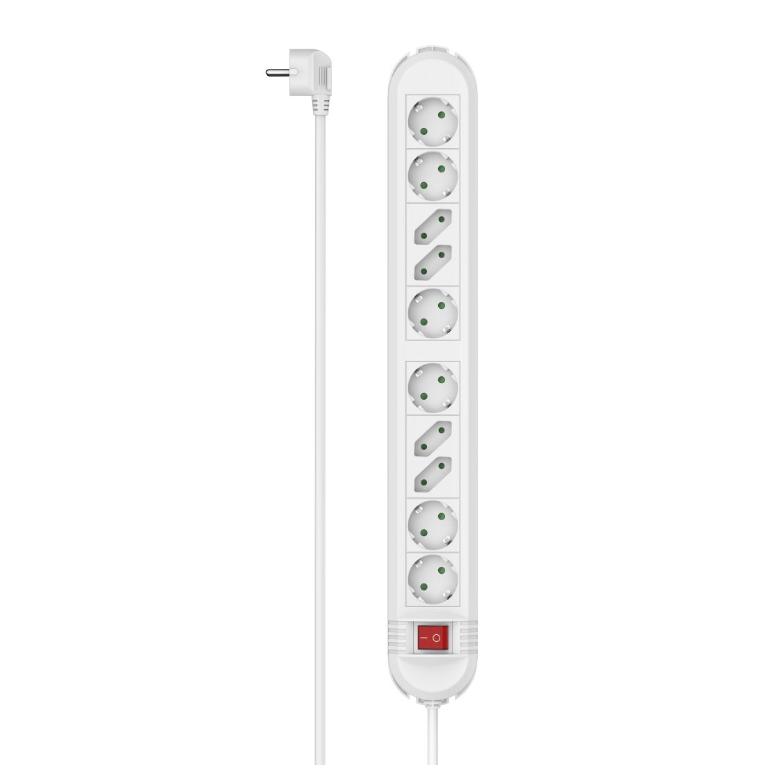 Hama Power Strip - 10 Outlets - 1.5m Cable - White