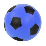 Idena 40226 - Softbal in blauw, geel & rood (selectie niet mogelijk), ca. 12 cm grote schuimrubberen bal voor gevarieerd speelplezier