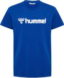 Hummel T-shirt van biologisch katoen met groot logoprint
