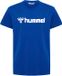Hummel T-shirt van biologisch katoen met groot logoprint