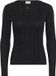 Kaffe Dames-T-shirt Hilda Zwart Diep Katoen Ronde Hals Lange Mouw Casual Regular Fit Vrouwen Volwassenen L