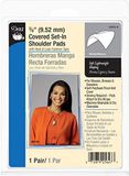 Dritz 3/8" overdekte set W/haak en lus tape schouderkussens-wit