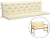 vidaXL Coussin de banc de jardin 200x(50+50)x7 cm Tissu Oxford Crèmewit