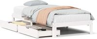 vidaXL Bedframe met lades massief grenenhout wit 90x200 cm