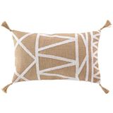 douceur d'intérieur Asmara Afneembare overtrek (30 x 50 cm) polykatoen effen met tufté jute