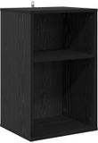 vidaXL - Platenkast - Zwart eiken - 38 x 33 x 61 cm