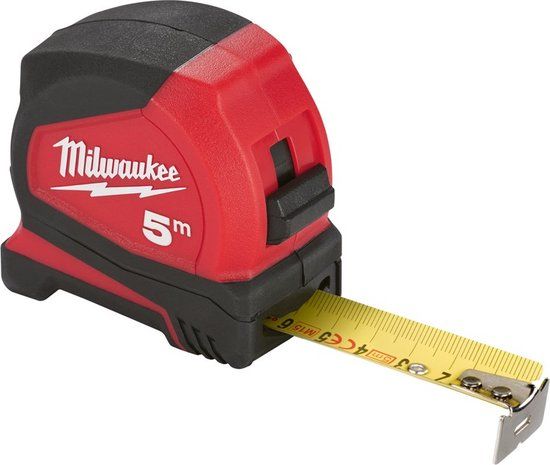 Milwaukee rolbandmaat Pro Compact - 5 mtr - 25 mm - met broekclip - 4932459593