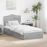 vidaXL Opbergbed Sonoma grijs 100 x 200 cm