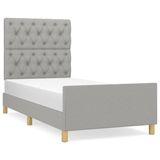 VidaXL Cadre de lit 80x200 cm Tissu Gris clair