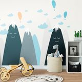 Ambiance Sticker Juliska Stickers met Scandinavische bergen voor kinderen, 80 x 120 cm