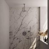 Brauer Brushed Carving Thermostatische Doucheset Inbouw - Hoofddouche 20 cm - 3 Weg - Handdouche Rond - Doucheslang - Wandaansluitbocht - Rvs