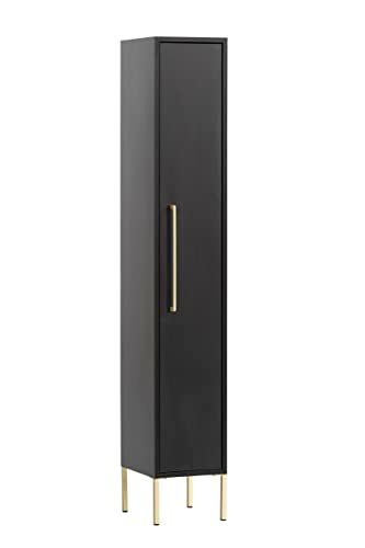 Schildmeyer Gloria Highboard - Zwart/Goud - 1 Deur