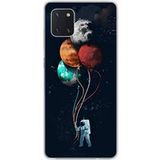 Cosmonaute aux ballons Bedrukt siliconen hoesje compatibel met Samsung Galaxy Note 10 Lite