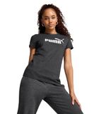 PUMA T-shirt dames Ess Logo Tee, Donkergrijs - Dark Grey Heather, M