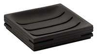 Gedy - PORTE SAVON PLASTIC NOIR QUADROTTO