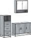 VidaXL Ensemble de meubles de salle de bain 3 pièces Gris Chêne Sonoma