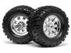 Hpi Racing Pneu Super Mudders 165x88mm sur Jante Ringz Chrome Brillant