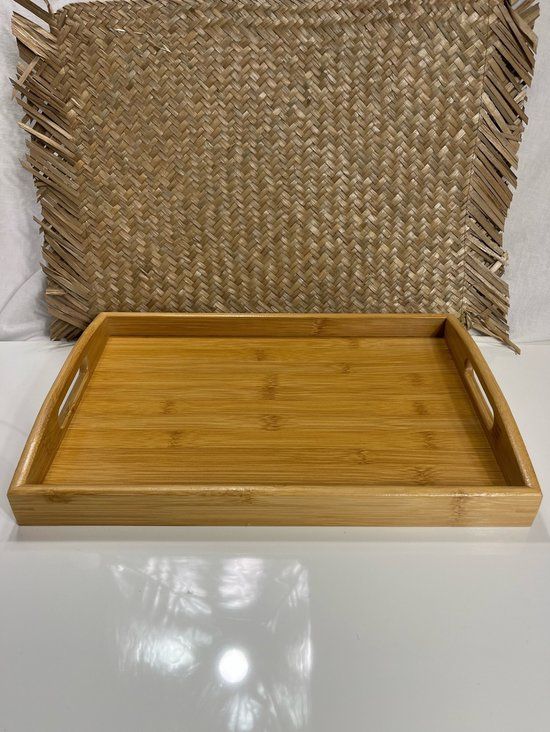 Homestar Decoratie Bamboe Dienblad - Klein - 37 x 25 cm - Houtkleur