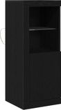 vidaXL LED Dressoir Zwart Bewerkt Hout 41 x 37 x 100 cm