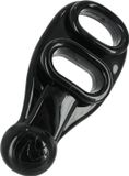 Master Series Diabolic Cockring en ballenspreider - zwart