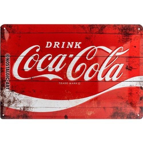 Nostalgic Art Merchandising 4036113222356 - Coca Cola - Wave - Retro reclame wandbord - Reclamebord Amerika USA - metaal