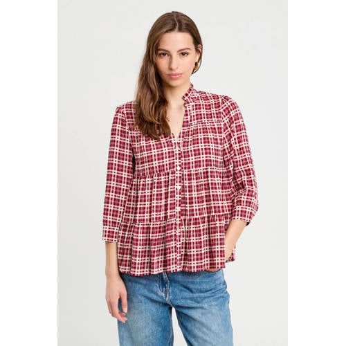 Cache Cache Blouse Donkerrood/ Ecru