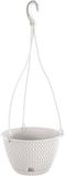 Prosperplast Ronde bloempot hanger 4.8L Splofy Round WS plastic in wit, 27 x 16,6 cm
