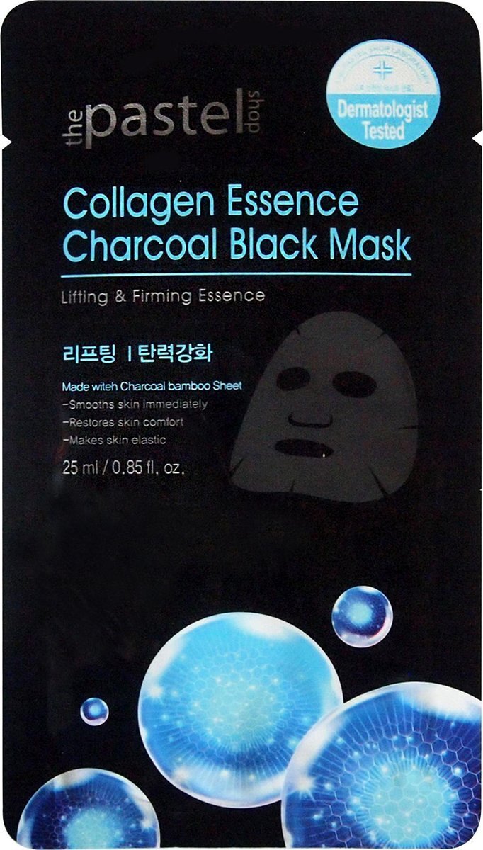 The Pastel Shop Collageen Essence Charcoal Black Mask