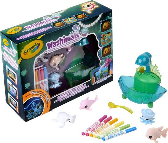 Crayola Washimals Ocean Glow Pets Set - Hobby Set for Kids